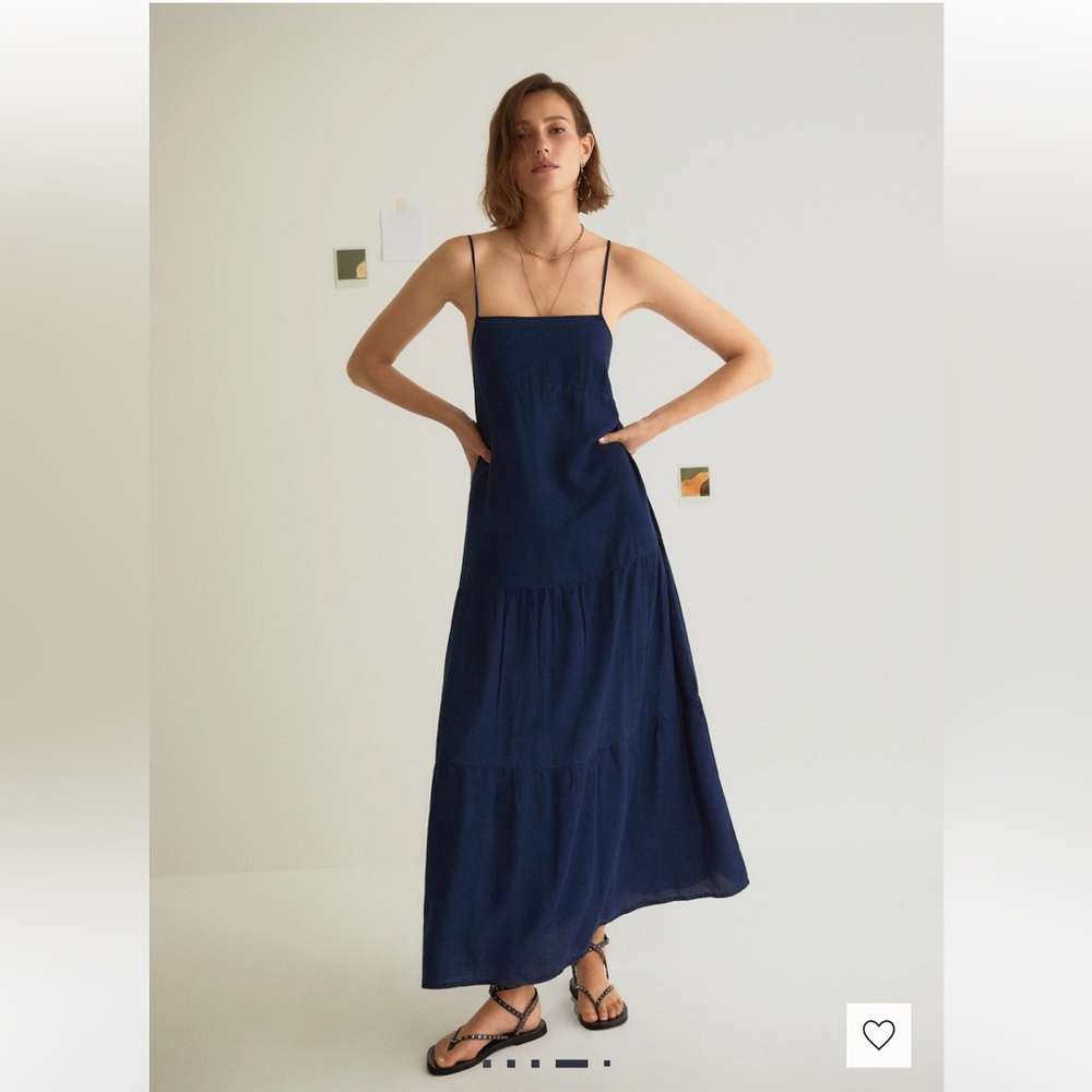 Mango Deep Blue Maxi Dress